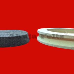 Felt wheel with grooves