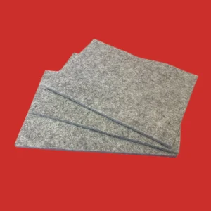 Needle Punched Wool Grey and Polyester